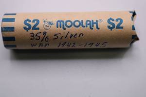 lot 35 image: Roll of 35% Silver War Jefferson Nickels $2.00 Face Value