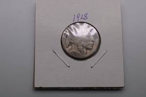 lot 39 image: 1928 Indian Head Buffalo Nickel 5C Coin