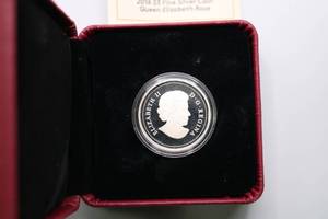 lot 53 image: 2016 Canada 3 Dollars Silver Gilt Queen Elizabeth Rose