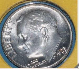 lot 33 image: 1963-D Roosevelt 90% Silver Dime 10C Coin
