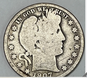 lot 73 image: 1907 D BARBER HALF DOLLAR NICE COIN
