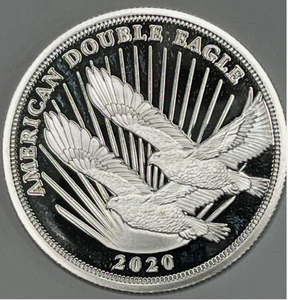 lot 85 image: 2020 $2 Cook Islands American Double Eagle � Oz Silver .999 Bullion