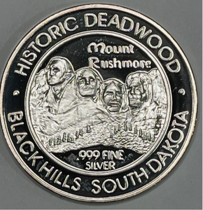 lot 89 image: 1997 STURGIS Indian Model H. Motorcycle Mount Rushmore .999 Silver Round