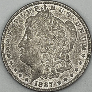 lot 132 image: 1887 Morgan Silver Dollar 90% US Coin