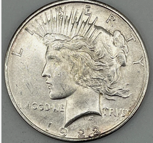 lot 134 image: 1922-D Peace Silver Dollar