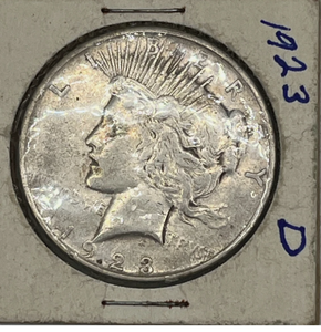 lot 135 image: 1923-D Peace Silver Dollar