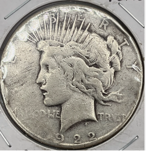 lot 145 image: 1922-S Peace Silver Dollar