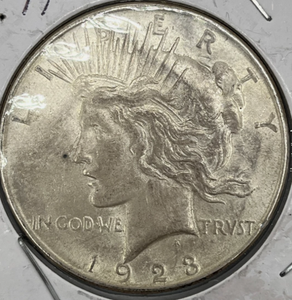 lot 147 image: 1923-D Peace Dollar 90% Silver Circulated