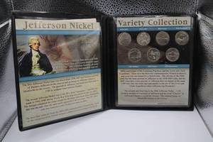 lot 152 image: First Commemorative Mint Jefferson Nickel Variety Collection 7-Coin Set