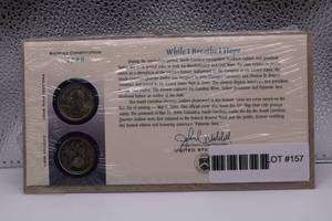 lot 157 image: SC Quarter Dollars While I Breathe I Hope 1788 Constitution Ratified SEALED