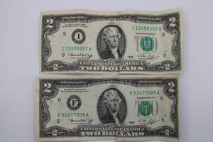 lot 169 image: 1976 Two Dollar Bill  Average Circulated  $2 Cash US Legal Tender  2 Notes