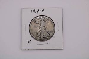 lot 175 image: 1918 D Walking Liberty Half Dollar