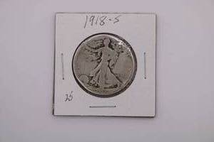 lot 179 image: 1918-S Walking Liberty Half Dollar