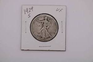 lot 182 image: 1929 S WALKING LIBERTY HALF DOLLAR