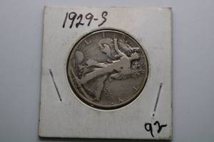 lot 183 image: 1929 S WALKING LIBERTY HALF DOLLAR
