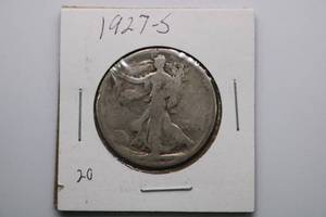 lot 190 image: 1927-S Walking Liberty Half Dollar 50c
