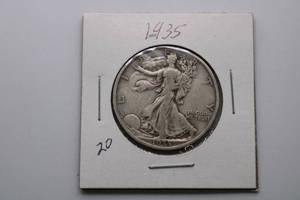 lot 198 image: 1935 Walking Liberty Half Dollar 50C Silver 0.9