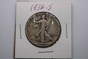 lot 205 image: 1934-S Walking Liberty Half Dollar 50c Silver