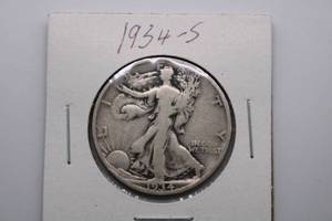lot 207 image: 1934-S Walking Liberty Half Dollar 50c Silver