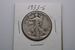 lot 211 image: 1933-S Walking Liberty Half Dollar 50c Silver
