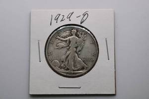 lot 212 image: 1929-D Walking Liberty Half Dollar
