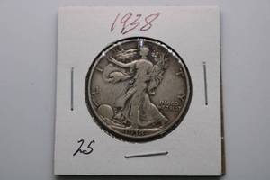 lot 215 image: 1938 Walking Liberty Half Dollar