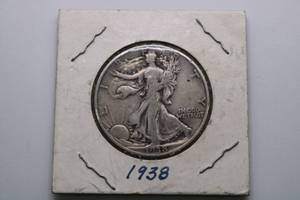lot 216 image: 1938 Walking Liberty Half Dollar