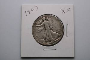 lot 231 image: 1947 WALKING LIBERTY SILVER HALF DOLLAR