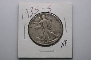 lot 235 image: 1935 S Walking Liberty Silver Half-Dollar