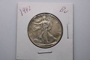 lot 242 image: 1942 P Walking Liberty Half Dollar