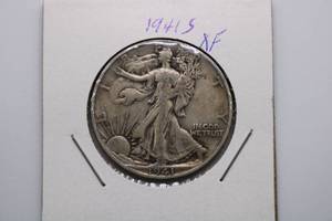 lot 245 image: 1941 S Walking Liberty Half Dollar