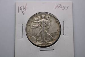 lot 246 image: 1941 D Walking Liberty Half Dollar