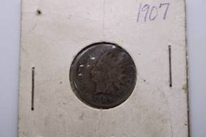 lot 250 image: 1907 Indian Head Penny 1C