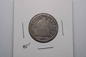 lot 276 image: 1871 Seated Liberty Quarter 25C