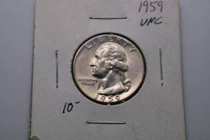 lot 279 image: 1959 P Washington 90% SILVER Quarter