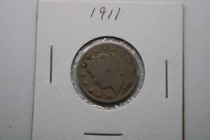 lot 285 image: 1911 P Liberty Head V Nickel