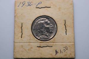 lot 297 image: 1936-P Buffalo Nickel