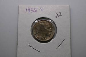 lot 302 image: 1935 S INDIAN HEAD BUFFALO NICKEL