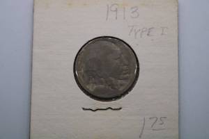 lot 304 image: 1913 INDIAN HEAD BUFFALO NICKEL