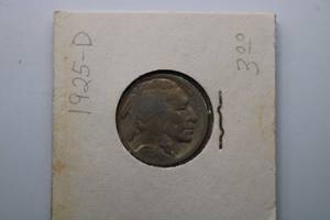 lot 310 image: 1925 D INDIAN HEAD BUFFALO NICKEL