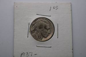 lot 311 image: 1937 P INDIAN HEAD BUFFALO NICKEL