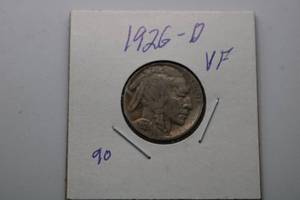 lot 319 image: 1926 D INDIAN HEAD BUFFALO NICKEL
