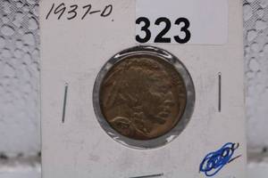 lot 321 image: 1937 D INDIAN HEAD BUFFALO NICKEL