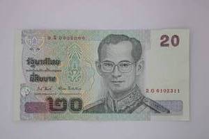 lot 340 image: Thailand 20 Baht 2003 UNC Note