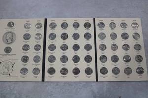 lot 342 image: Fifty State Commemorative Quarters 1999-2008 Complete, 52 Coins