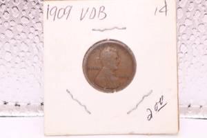lot 377 image: 1909 VDB Lincoln Wheat Cent