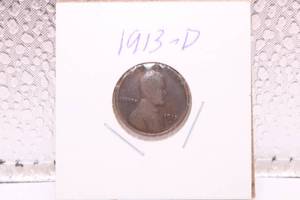 lot 387 image: 1913 D Lincoln Wheat Cent