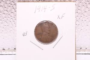 lot 390 image: 1914-S Lincoln Wheat Cent