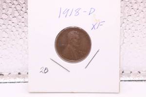 lot 398 image: 1918 D Lincoln Cent