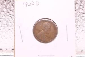 lot 401 image: 1920 D Lincoln Wheat Cent